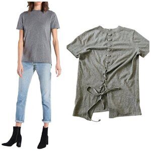 n:PHILANTHROPY Graves Lace Back Sweater, Size XS, Gray